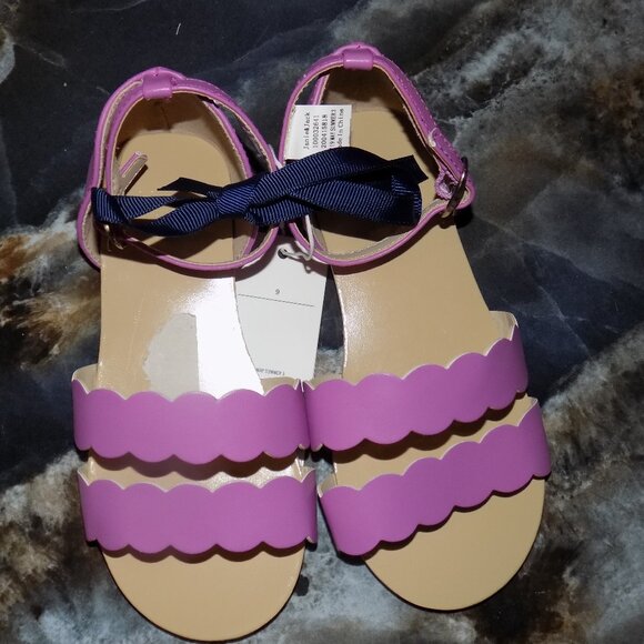 Janie & Jack Lilac Purple Easter/Beach/Summer Sandals Size 9 Girl's NEW - Picture 1 of 5